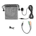 Nedis Clip-On Mikrofon 3.5mm Omnidireksjonell til Gaming og Podcast, Svart