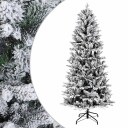vidaXL Kunstig sammensatt juletre 210 cm PVC og PE Grønn og hvit