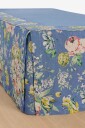 Ellos Home   Sengekappe Candice Rose i vasket lin 52 cm   Blå