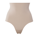 Trofe Shaping High Waist Thong Truser Beige Small Dame