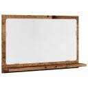 vidaXL Baderomshylle med speil gammelt tre 60x11x37 cm konstruert tre