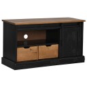 TV skap HALDEN med skyvedør svart 110x40x60 cm heltre