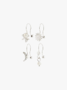 Pilgrim Evon Ear Cuff 4 i 1 Sett Sølv ONE SIZE