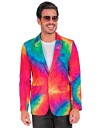 UV Glow Tie Dye Kostymejakke til Herre XX Large