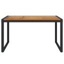 vidaXL Hagebord med U-ben 140x80x75 cm heltre akasie