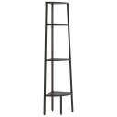vidaXL Hj?rnehylle 4 etasjer svart 45,5x31,5x150 cm