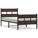  Sengeramme uten madrass med fotgavl brun eik 75x190 cm 8721158377487