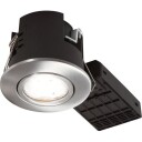 Nordtronic innfelt spotlight med Ledvance GU10 spotpære børstet aluminium