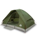 Kuppeltelt for camping 2 personer olivengrønn vanntett