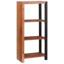 Bokhylle Brun svart 50 x 30 x 110 cm Solid akasietre