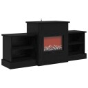 vidaXL Elektrisk peis Svart eik 110 x 30 x 50 cm Konstruert tre
