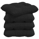  Seteputer 4 pcs Svart 40 x 40 x 12 cm stoff