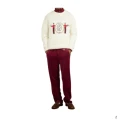 Drole de Monsieur Herre Strikkevarer Hvit M,
