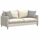  Sofaputer 2 pcs Lysegrå 45 x 45 cm stoff