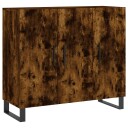 vidaXL Skjenk røkt eik 90x34x80 cm konstruert tre