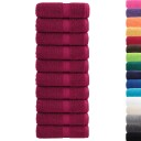  Premium vaskehåndklær SOLUND 10 stk bordeaux 30x30 cm 600 g/m²