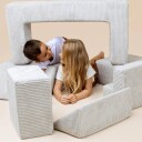 Meowbaby Aesthetic Cube Sofa Khaki
