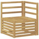vidaXL Ute Hjørnesofa Solid akasietre Hvit 63 x 63 x 73 cm