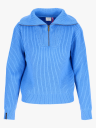 Twentyfour Mode Rib Half Zip Knit Blå 50