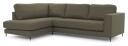 Juvila PALMA Sofa m. chaiselong 3-pers. open venstre, Grønn   Unoliving