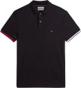 Tommy Hilfiger Liquid Cotton Cuff Slim Polo   BLACK   XL