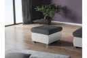 Cerys Fotskammel 60 cm - Hvit/Mørk grå