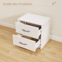Nattbord med 2 skuffer – hvit elegant og slitesterk