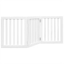 Vidaxl Hundeport Sammenleggbar 3 Paneler Hvit 150 cm Poppeltre