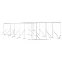 Vidaxl Utendørs Hundekennel Sølv 4X12X2 M Galvanisert Stål