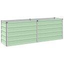 vidaXL Hevet Hagebed Pastellgrønn 160 x 40 x 55 cm kaldvalset stål