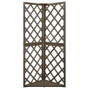 vidaXL Hjørneespalier grå 50x50x145 cm heltre gran
