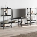  TV-benk svart 206,5x28,5x95 cm konstruert tre 8721012377776