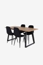 Venture Home   Spisegruppe Inca med 4 stk spisestoler Polar   Brun