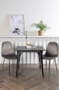 Venture Home   Spisegruppe Tempe med 2 stk stoler Eva   Svart
