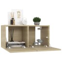 vidaXL Hengende TV-benk sonoma eik 60x30x30 cm