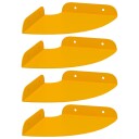 vidaXL Flytende hylle med hylle 4 pcs Sennepsgul 15 x 15 x 2 cm