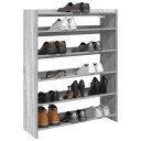  Skohylle grå sonoma 80x25x100 cm konstruert tre 8721158649324