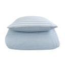 Borg Living Sateng sengesett - 150x210 cm - 100% Bomullssateng - Narrow lines - Blå