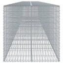 Gabionkurv med deksel 1000x100x100 cm galvanisert jern