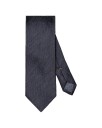 Eton Linen Silk Tie Navy Blue