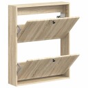 vidaXL Vegghengt skoskap EDE 71 x 17 x 86 cm Konstruert tre Sonoma eik