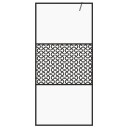 vidaXL Dusjvegg med klart ESG-glass 90x195 cm SVART