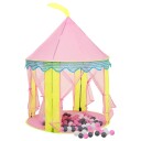 Vidaxl Leketelt med 250 baller rosa 100x100x127 cm