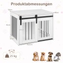 Northix 80 cm Hvitt Hundeburbord Med Skyvedør