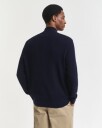 Teksturert bomullsmerinocardigan EVENING BLUE XXL