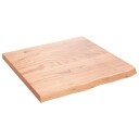 vidaXL Vegghylle lysebrun 60x60x4 cm behandlet heltre eik