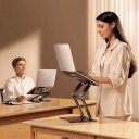 Wozinsky WRS CPY75DSB stativ til bærbar PC nettbrett i aluminium + gratis telefonstativ svart
