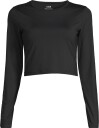 Casall Graphic Crop Long Sleeve Dame Black XS