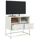  TV-benk hvitt 68x39x60,5 cm stål 846553