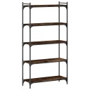  Bokhylle 5 etasjer røkt eik 80x30x154 cm konstruert tre 8721012194618